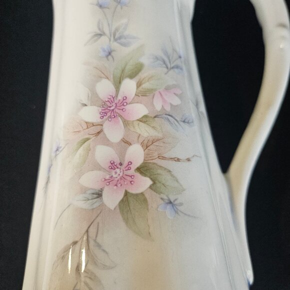 Vintage Cramer Mold Handmade Art Pottery Pitcher Vase Transferware 9.5" Tall - Picture 2 of 10